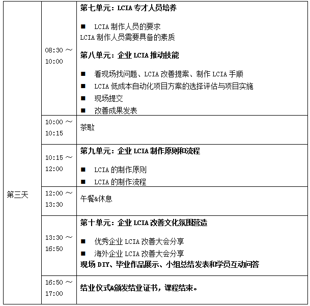 2018年12月份LCIA低成本自動化課程招生啦！