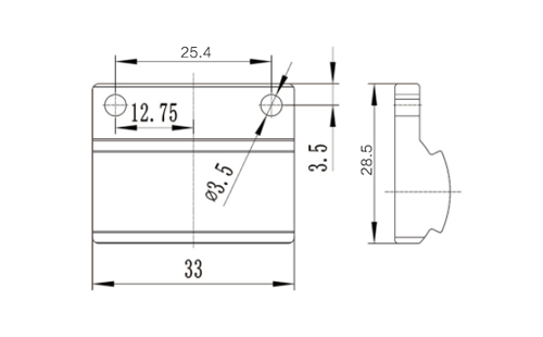 光電開(kāi)關(guān)連接件尺寸圖